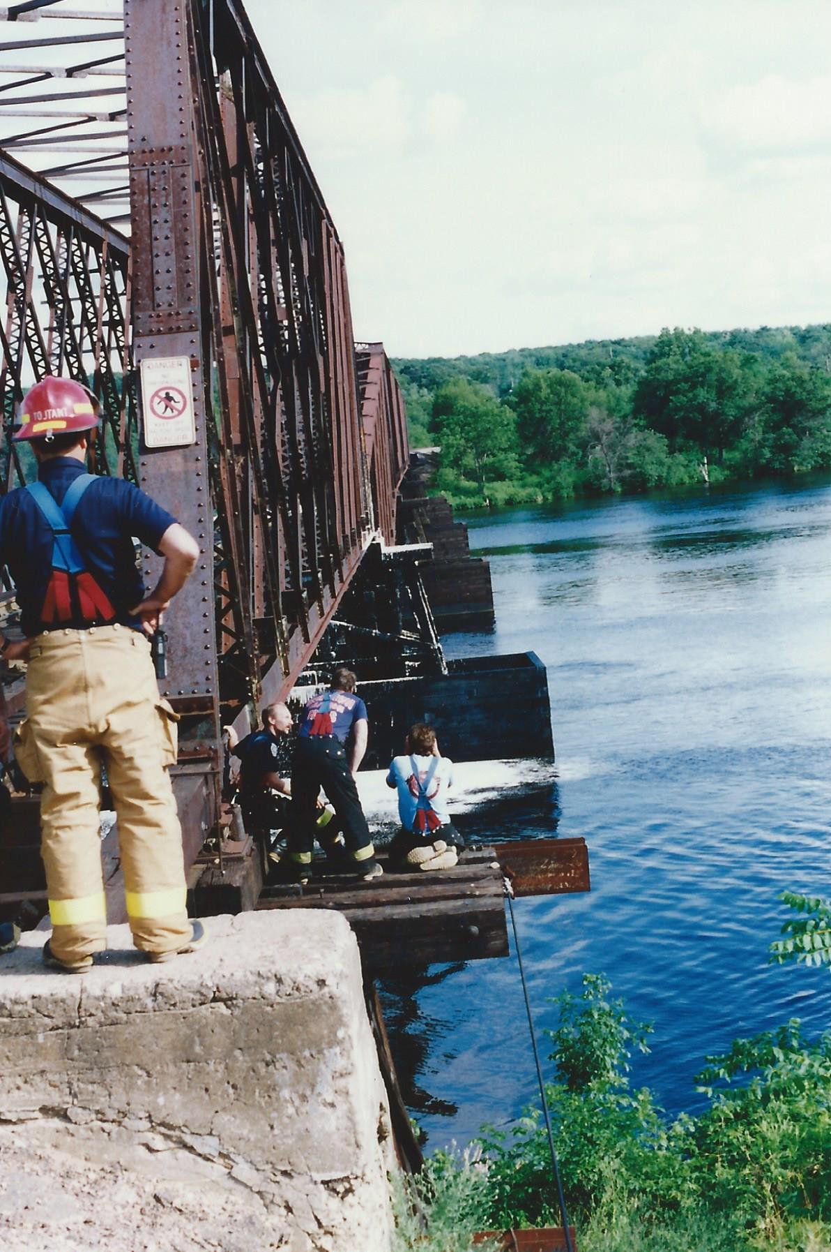Aftermath of bridge fire.  Tom Larson photo